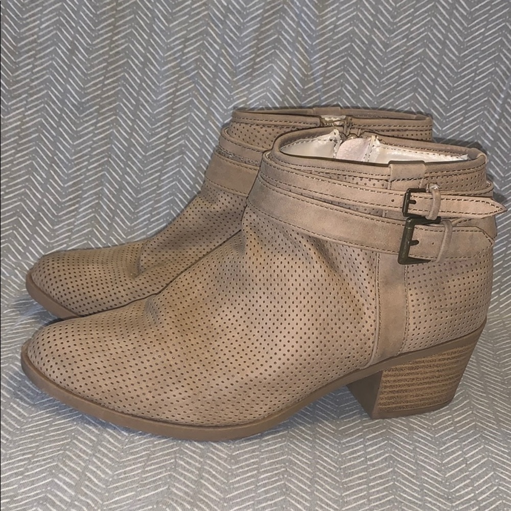 Tan ankle booties